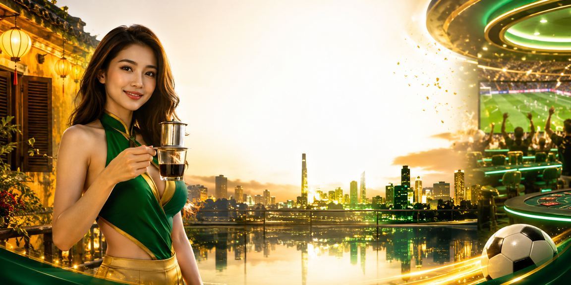 Người dùng thư giãn tại Hội An với ly cà phê trong buổi chiều bình yên